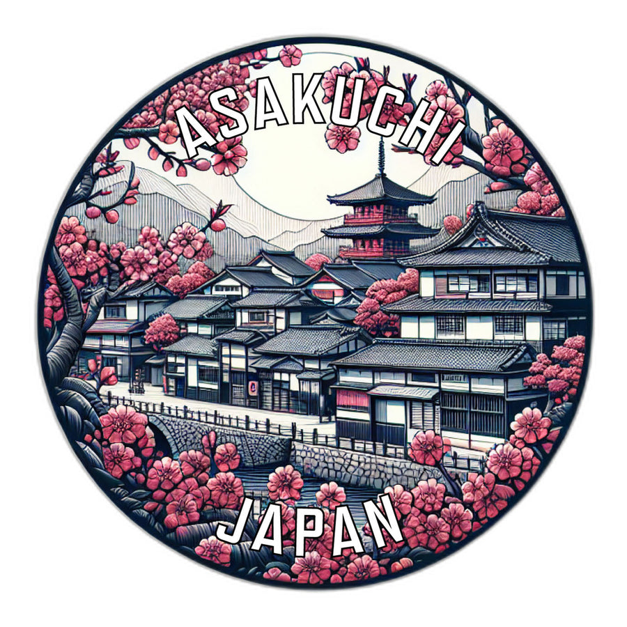 Asakuchi Japan Souvenir Die Cut Flat Magnet Image 1