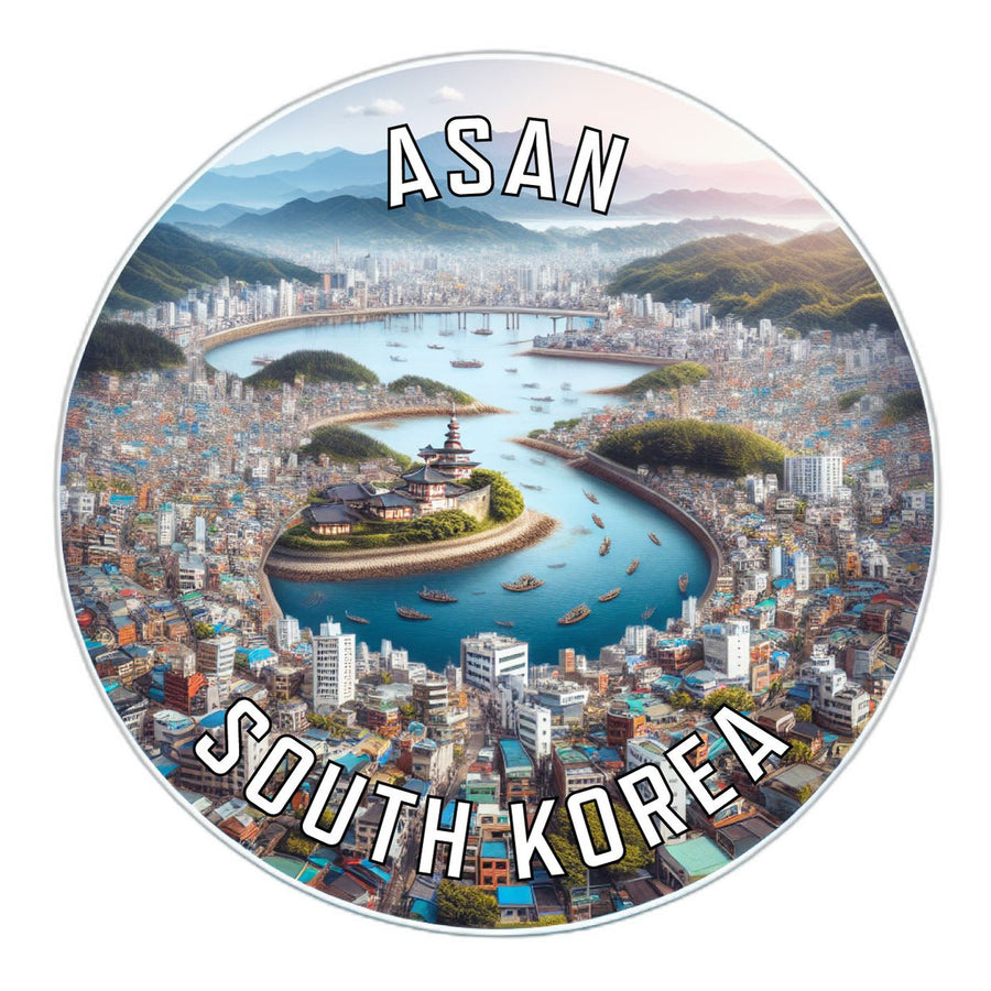 Asan Korea South Souvenir Die Cut Flat Magnet Image 1