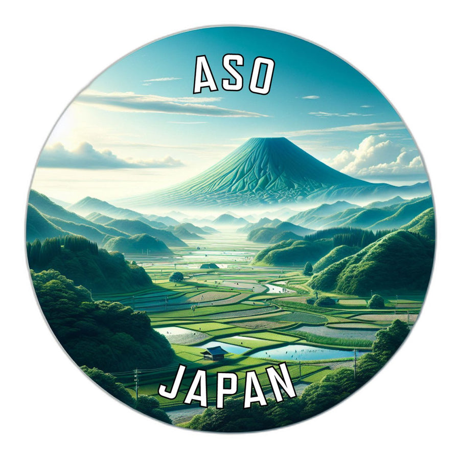 Aso Japan Souvenir Die Cut Flat Magnet Image 1