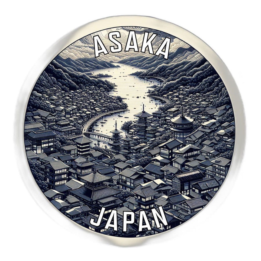 Asaka Japan Souvenir Die Cut Flat Magnet Image 1