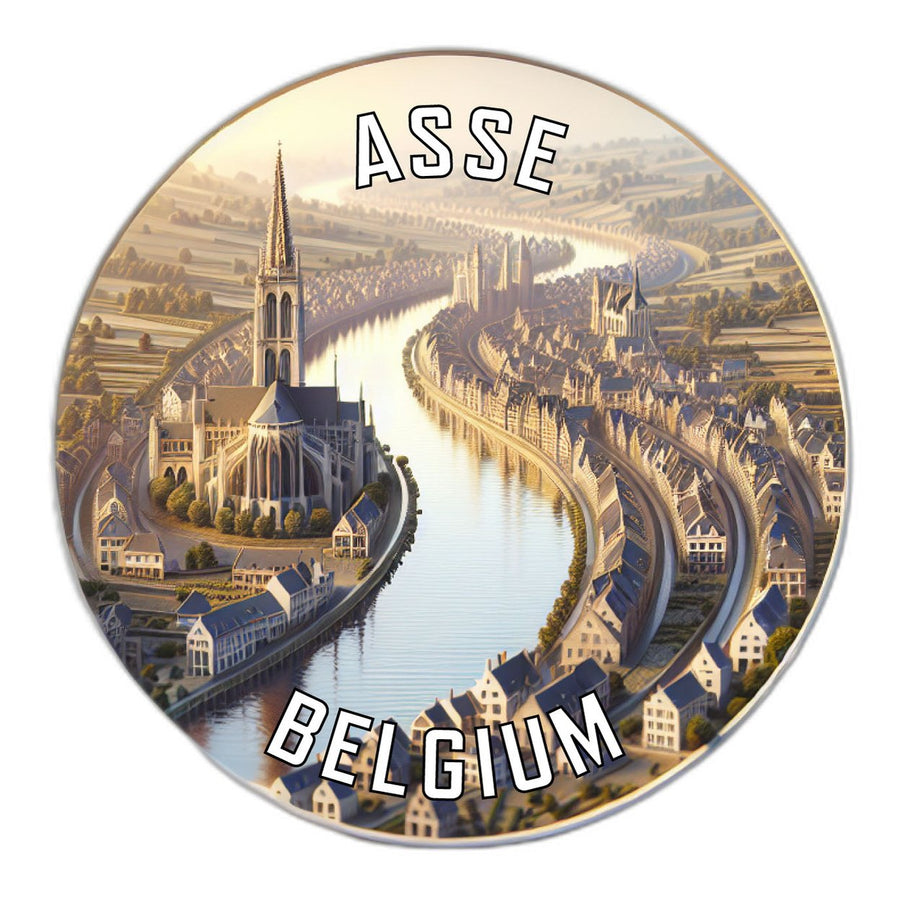 Asse Belgium Souvenir Die Cut Flat Magnet Image 1