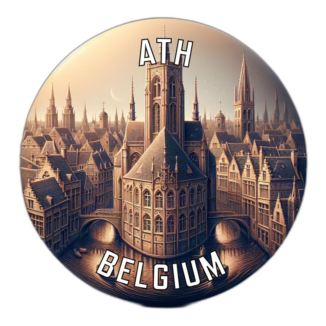 Ath Belgium Souvenir Die Cut Flat Magnet Image 1