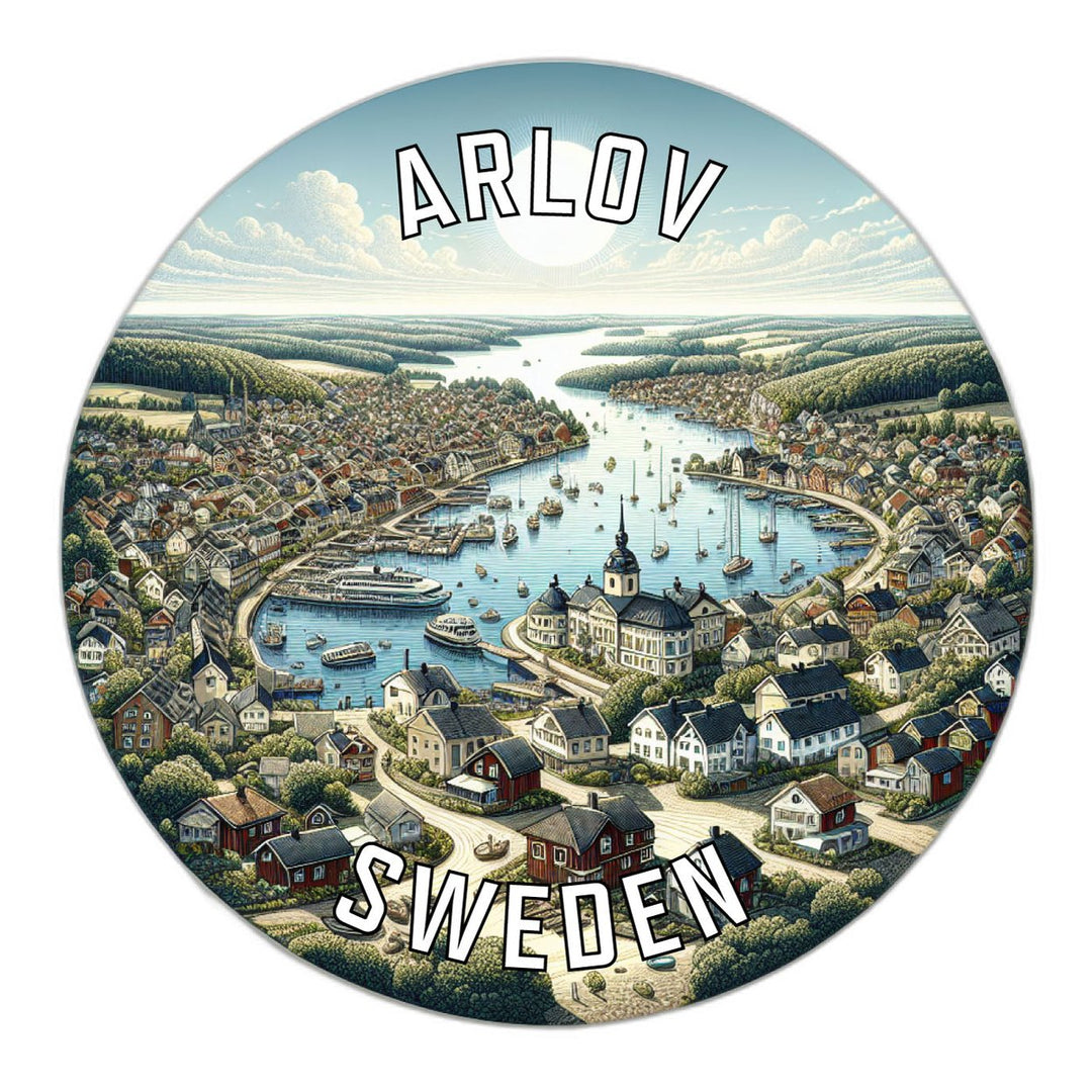 Arlov Sweden Souvenir Die Cut Flat Magnet Image 1