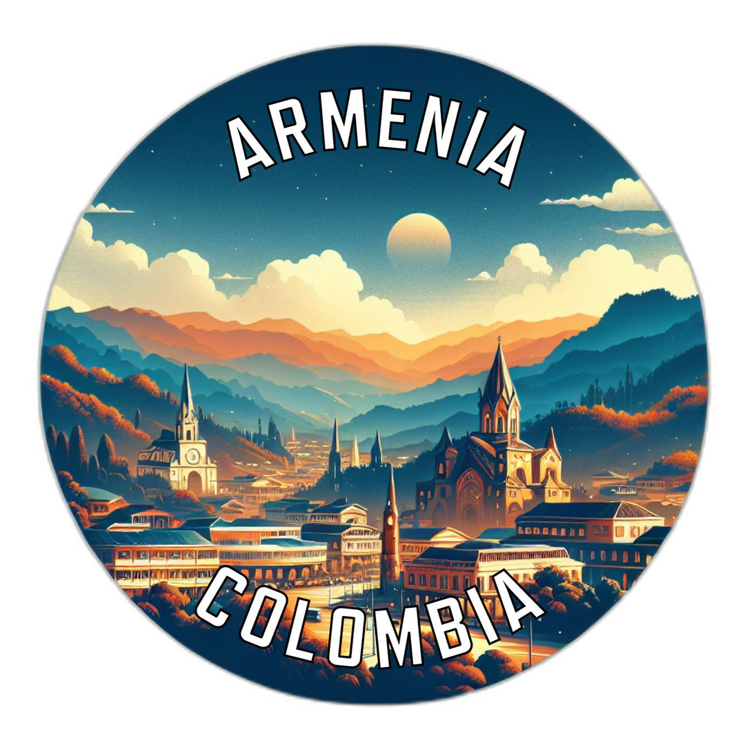 Armenia Colombia Souvenir Die Cut Flat Magnet Image 1