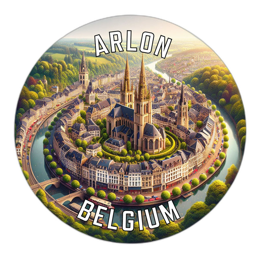 Arlon Belgium Souvenir Die Cut Flat Magnet Image 1