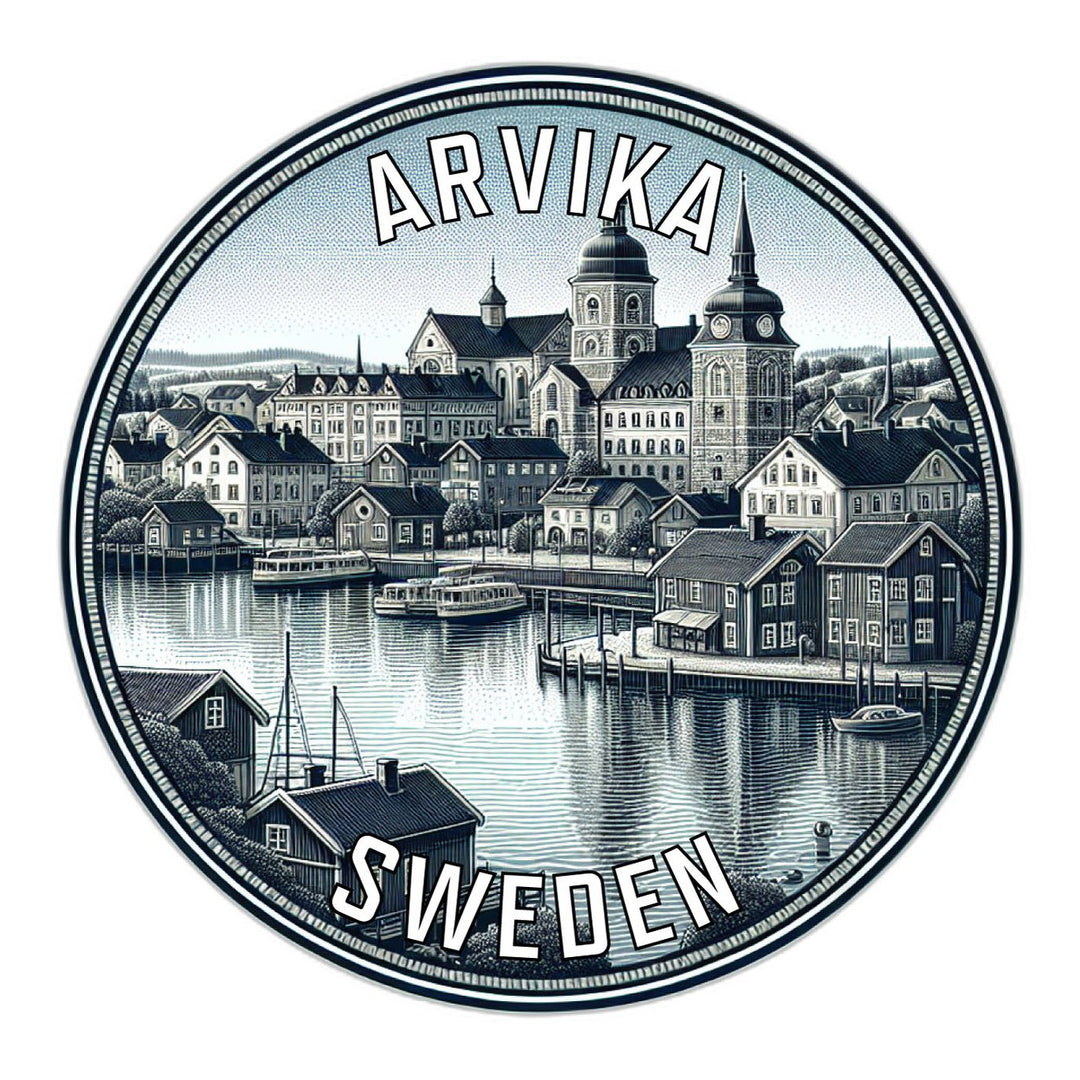 Arvika Sweden Souvenir Die Cut Flat Magnet Image 1