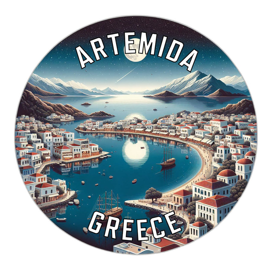 Artemida Greece Souvenir Die Cut Flat Magnet Image 1