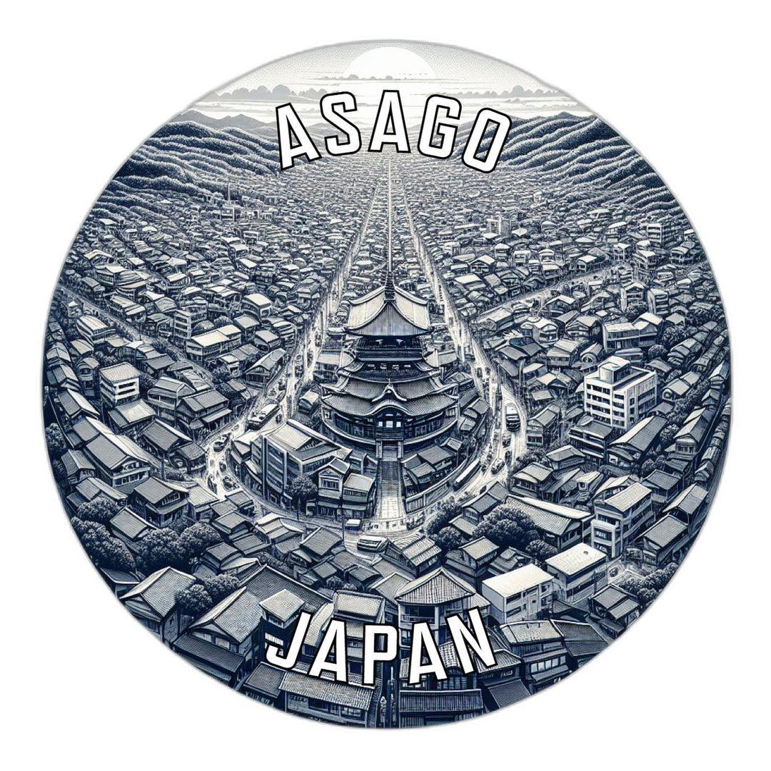 Asago Japan Souvenir Die Cut Flat Magnet Image 1