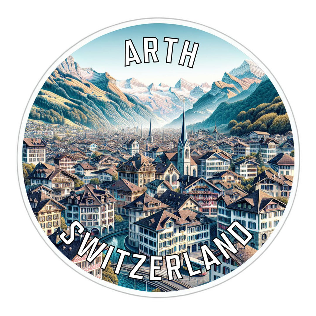 Arth Switzerland Souvenir Die Cut Flat Magnet Image 1