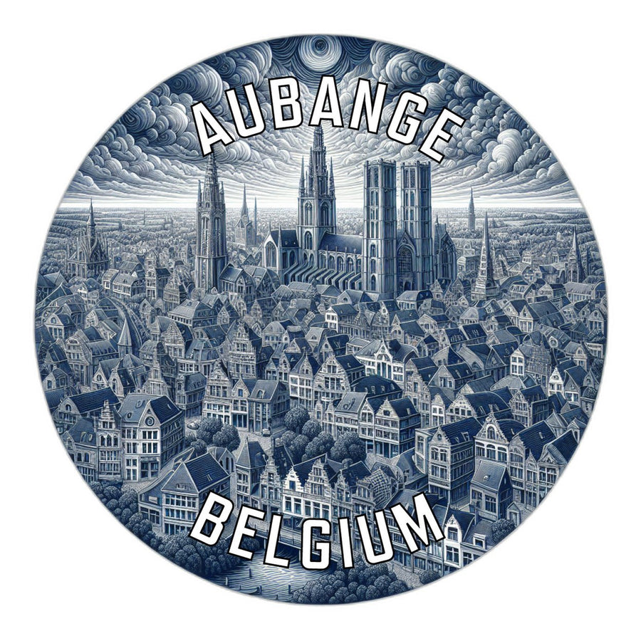 Aubange Belgium Souvenir Die Cut Flat Magnet Image 1