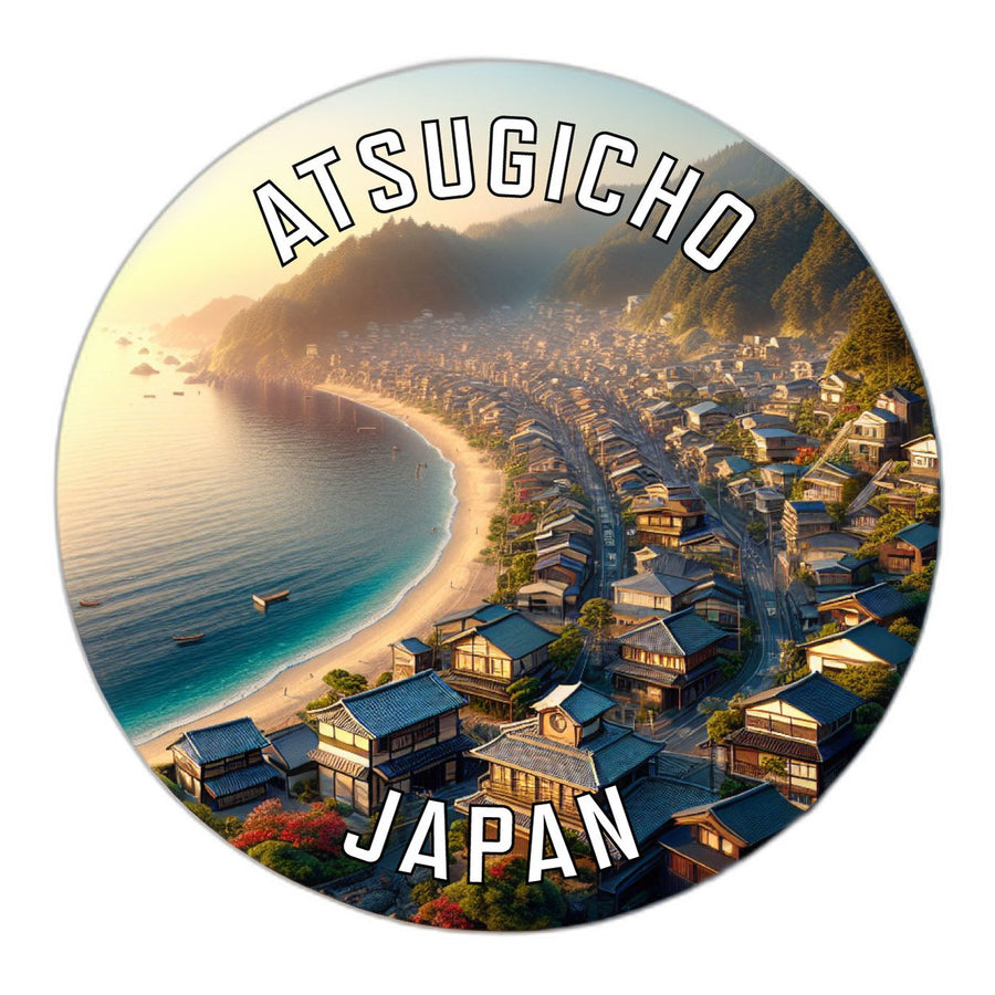 Atsugicho Japan Souvenir Die Cut Flat Magnet Image 1