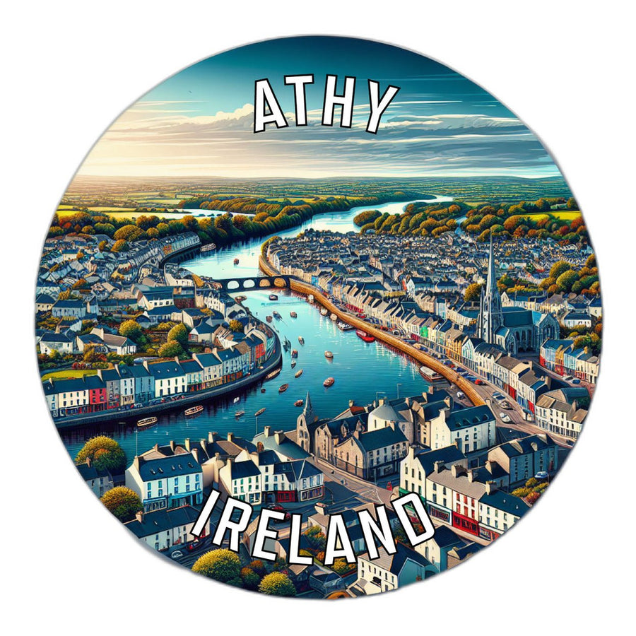 Athy Ireland Souvenir Die Cut Flat Magnet Image 1