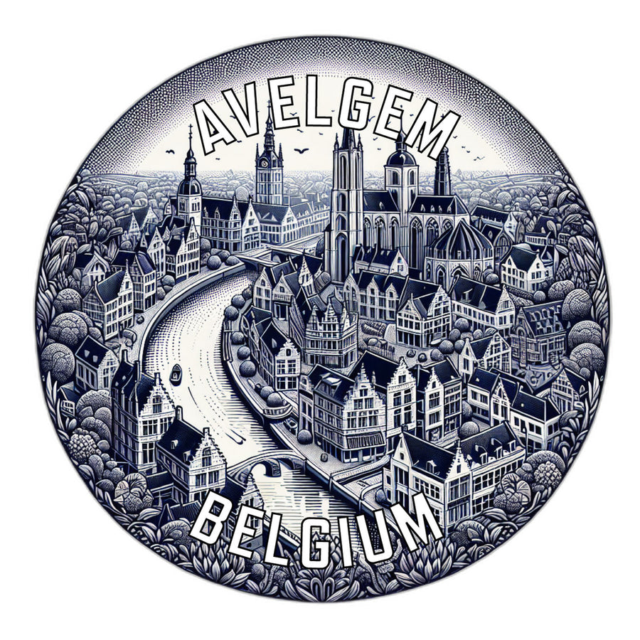 Avelgem Belgium Souvenir Die Cut Flat Magnet Image 1