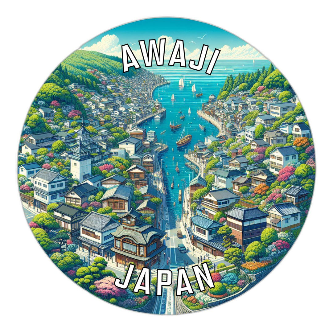 Awaji Japan Souvenir Die Cut Flat Magnet Image 1