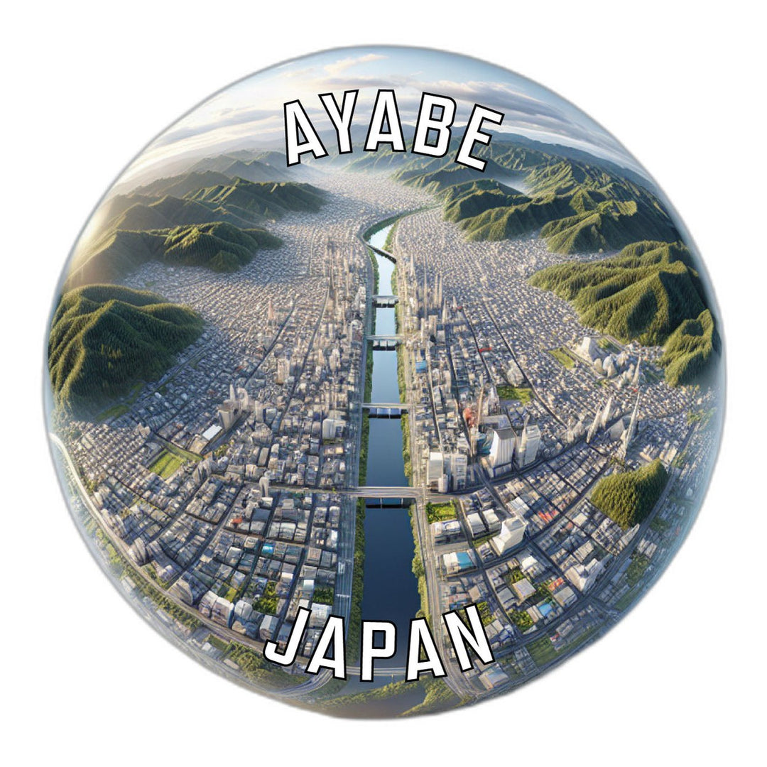 Ayabe Japan Souvenir Die Cut Flat Magnet Image 1