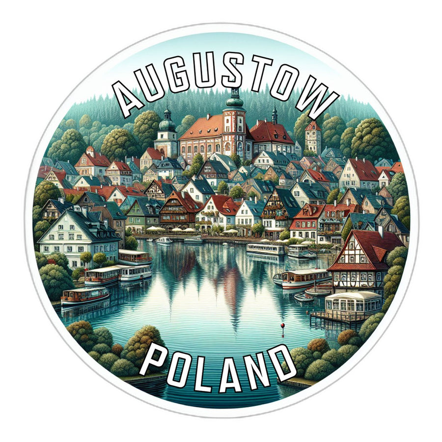 Augustow Poland Souvenir Die Cut Flat Magnet Image 1