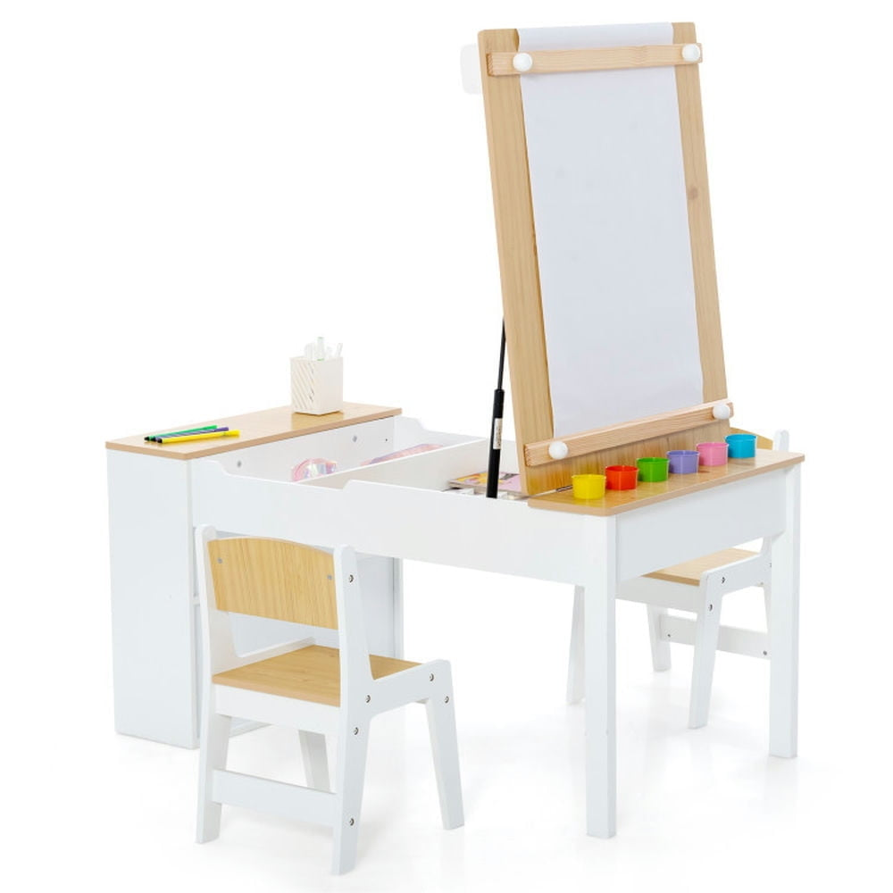 Hommoo Children Art Activity Table and Drawing Table-Natural Small Folding Table for Arts and Crafts Snack Time Image 4