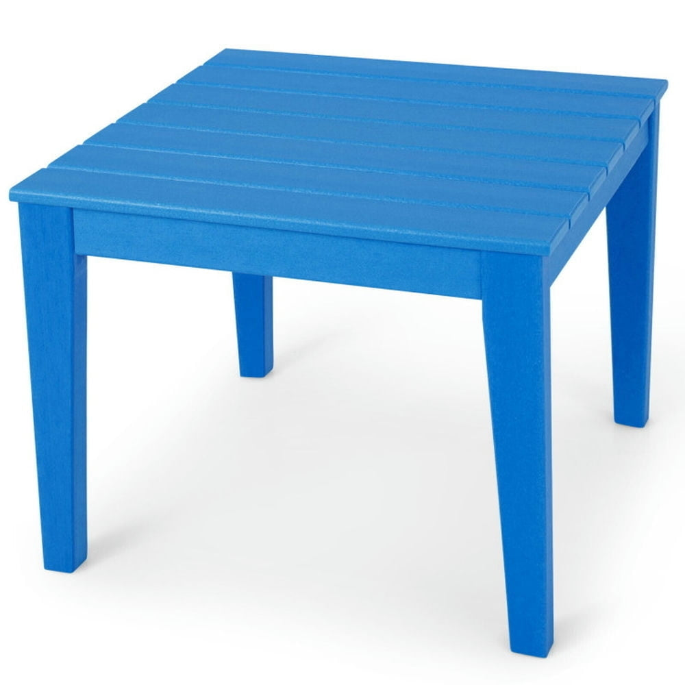 Hommoo 25.5 Inch Square Kids Activity Play Table-Blue Small Folding Table for Arts and Crafts Snack Time Homeschooling Image 1