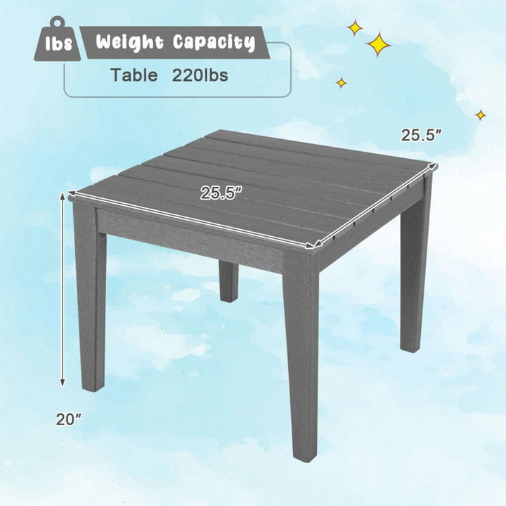 Hommoo 25.5 Inch Square Kids Activity Play Table-Gray Small Folding Table for Arts and Crafts Snack Time Homeschooling Image 2