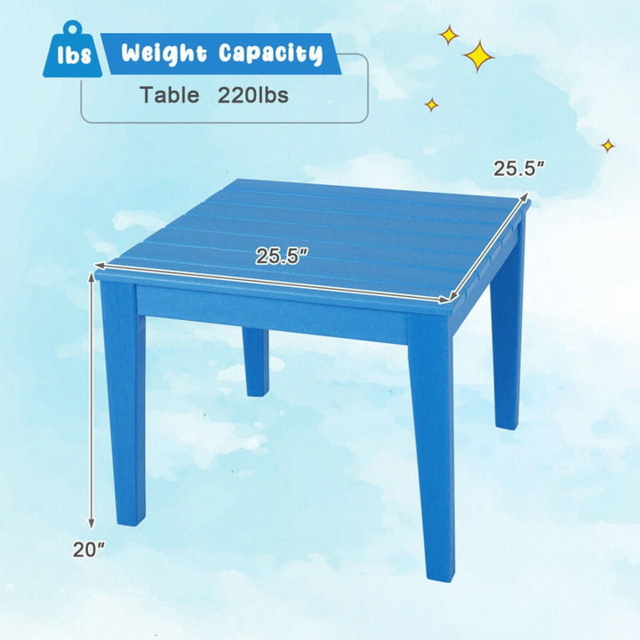 Hommoo 25.5 Inch Square Kids Activity Play Table-Blue Small Folding Table for Arts and Crafts Snack Time Homeschooling Image 3