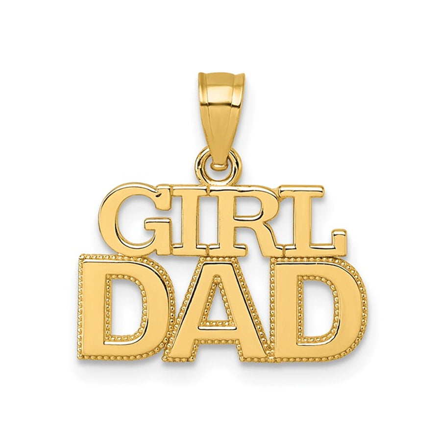 14K Yellow Gold GIRL DAD Charm Pendant (NO CHAIN) Image 1