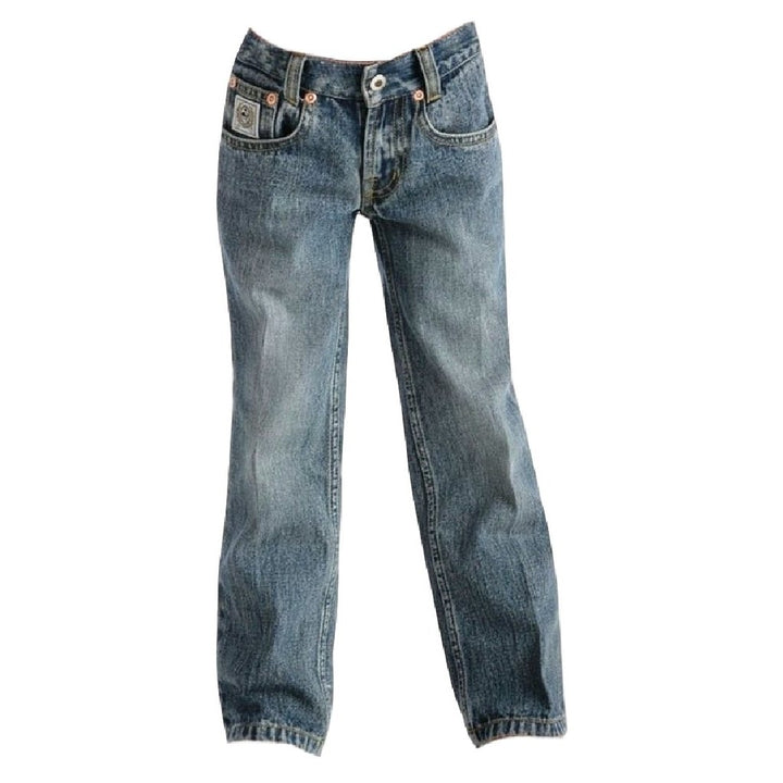 Cinch Western Denim Jeans Boys Slim Straight White Label MB12881001 Image 1