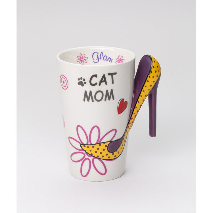 Ceramic Cat Mom Love Mug with High Heel Shoes Handle , Image 2