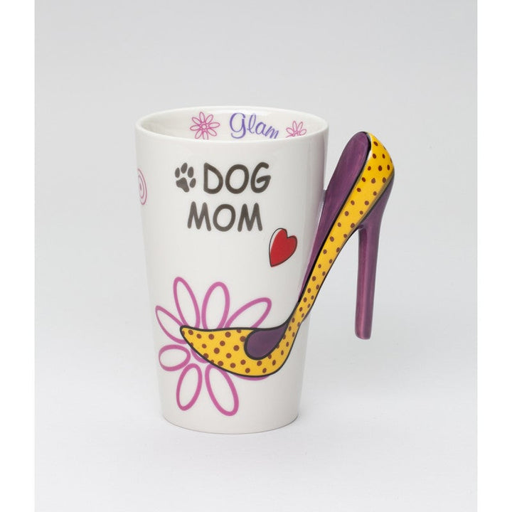 Ceramic Dog Mom Love Mug with High Heel Shoe Handle , Image 3