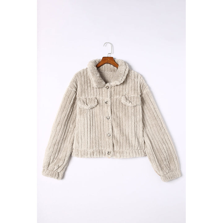 Elsie Plush Fleece Button up Jacket Image 8