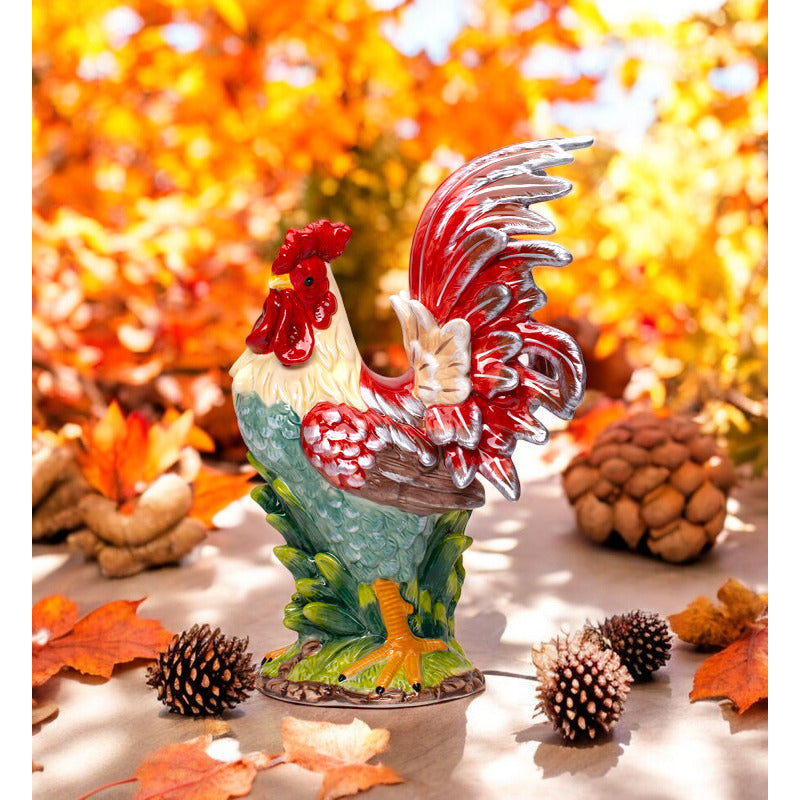 Ceramic Red Rooster Figurine , Image 1