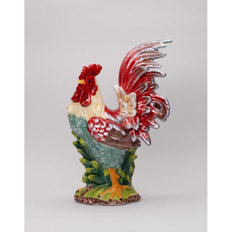 Ceramic Red Rooster Figurine , Image 2