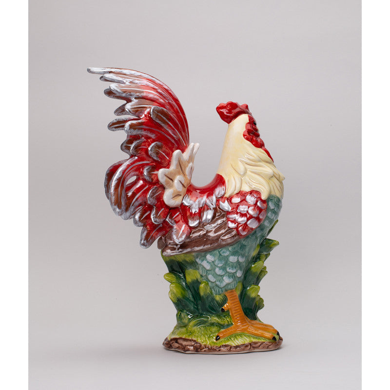 Ceramic Red Rooster Figurine , Image 3