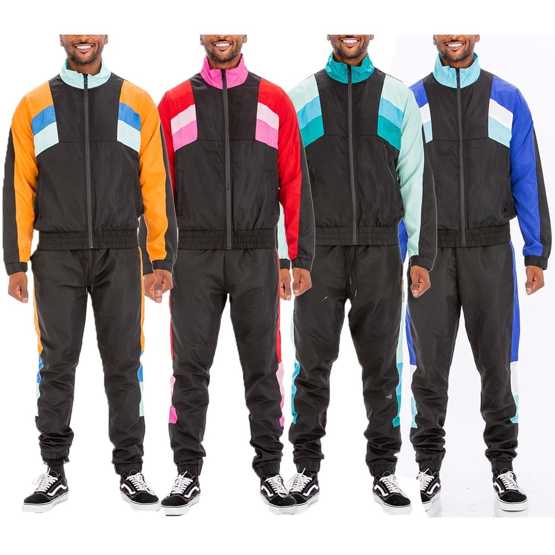 Original Throwback Colorblock Windbreaker Track Suit Jogger Image 1