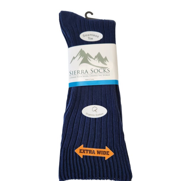 Organic Cotton Solid Color Crew Socks Image 1