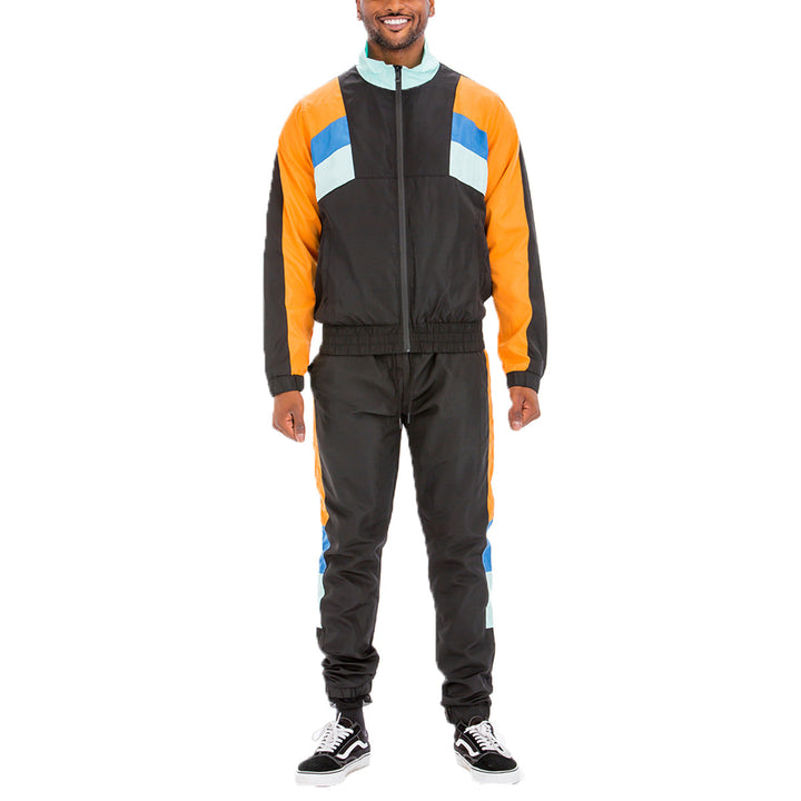 Original Throwback Colorblock Windbreaker Track Suit Jogger Image 3