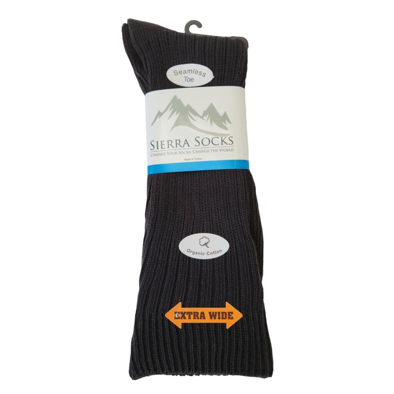 Organic Cotton Solid Color Crew Socks Image 1