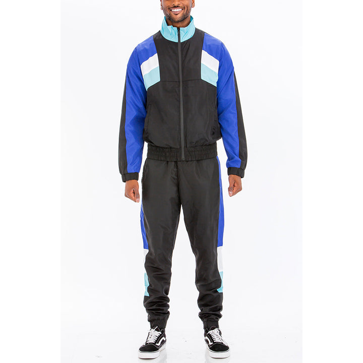 Original Throwback Colorblock Windbreaker Track Suit Jogger Image 4