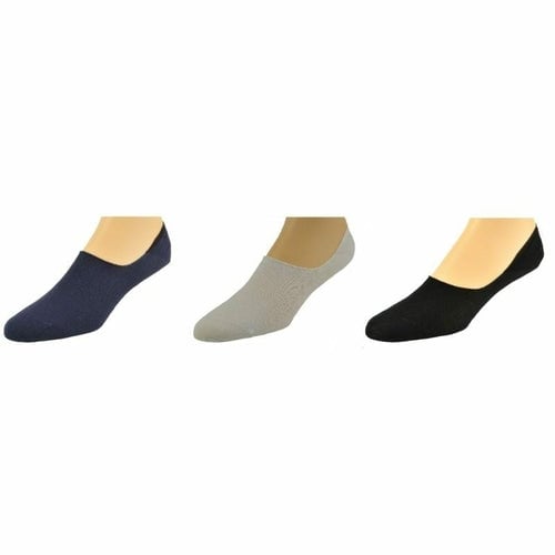 Performance Combed Cotton Invisible Socks with Silicone 3 pair pack Image 4