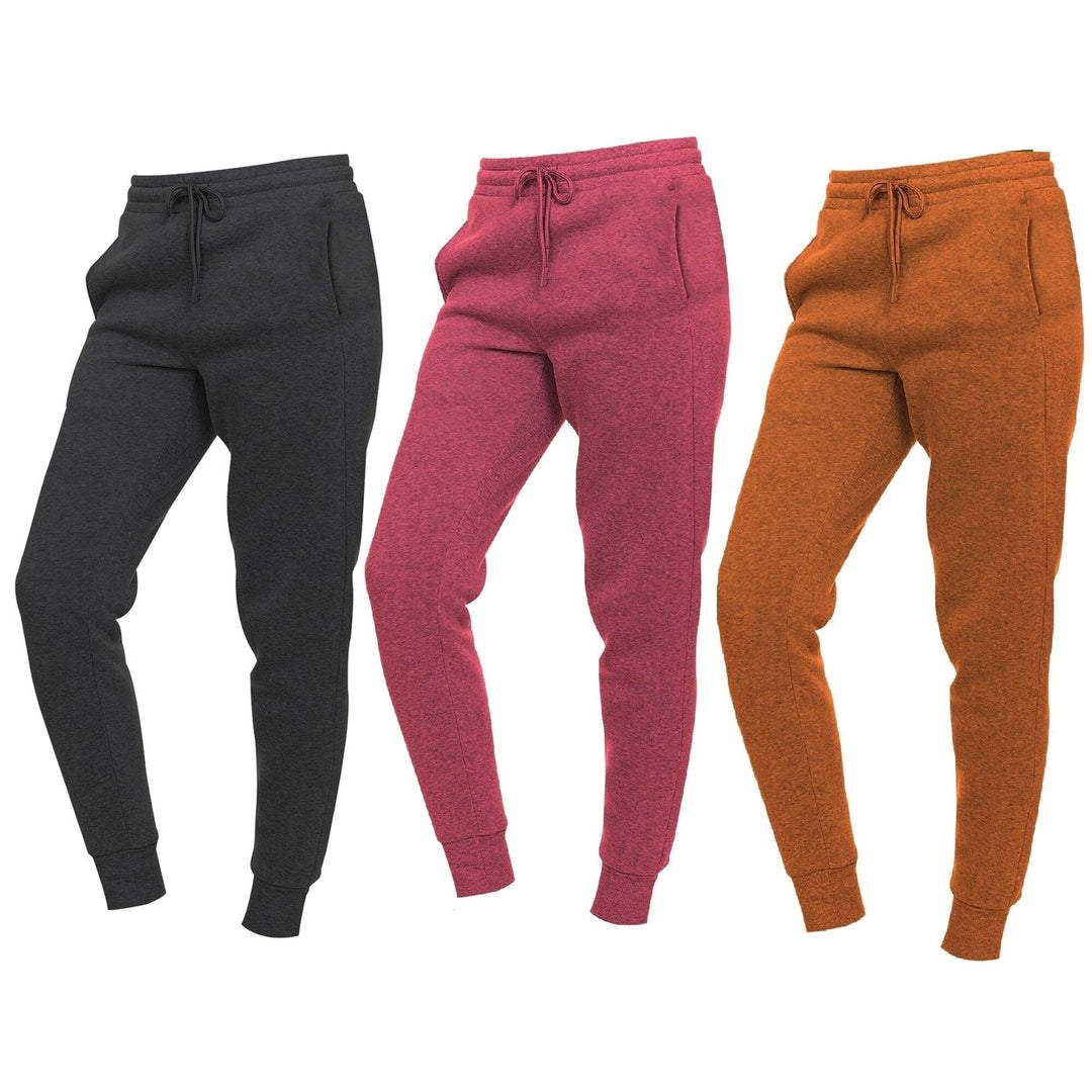 3-Piece Womens Ultra-Soft Winter Warm Cozy Comfy Fleece Lined Joggers Image 9