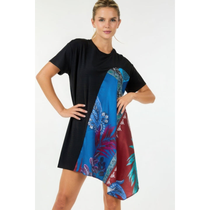 Print Handkerchief Tunic Top Image 1