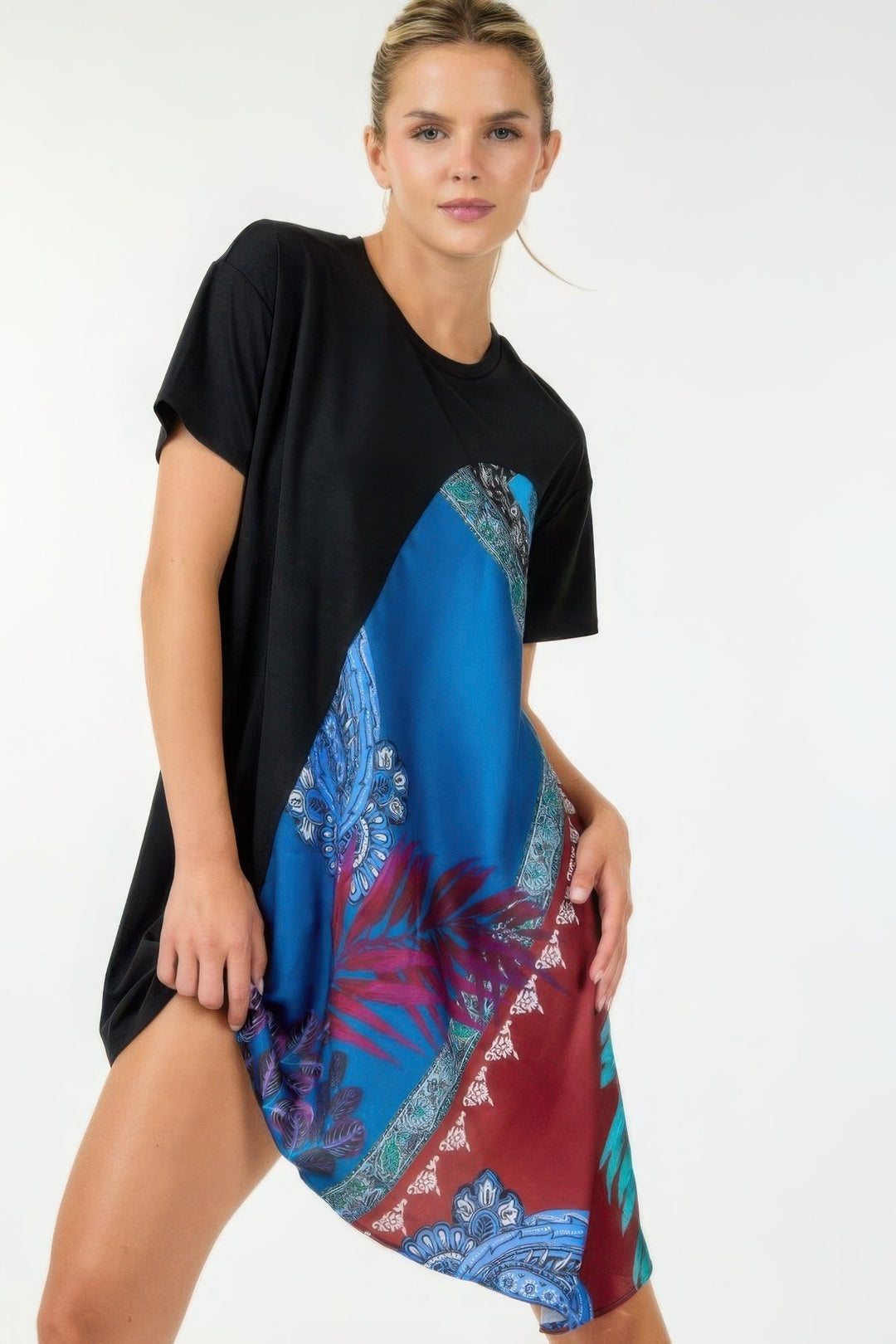 Print Handkerchief Tunic Top Image 2