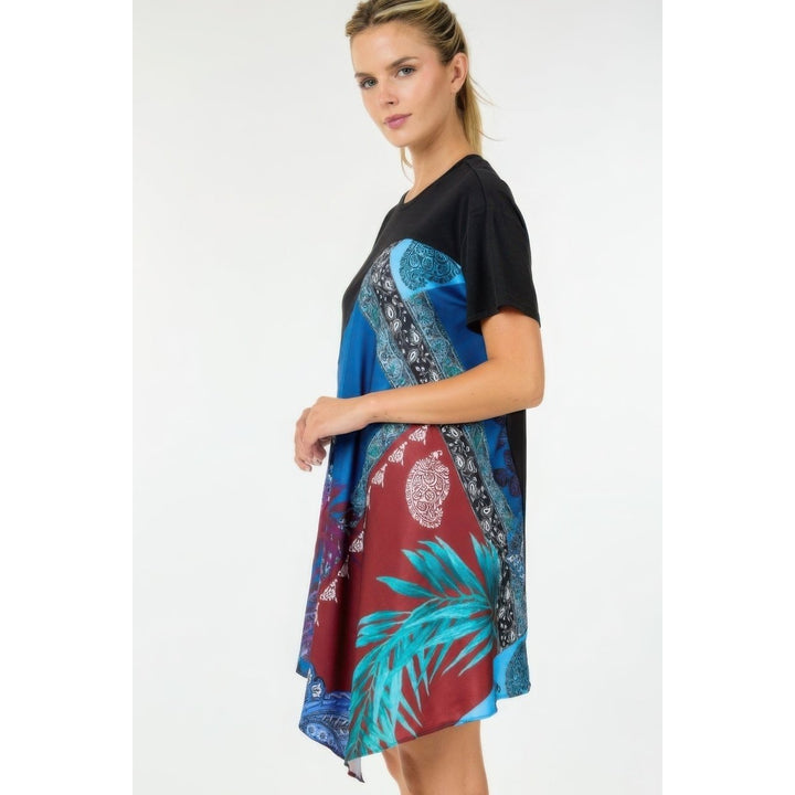 Print Handkerchief Tunic Top Image 4