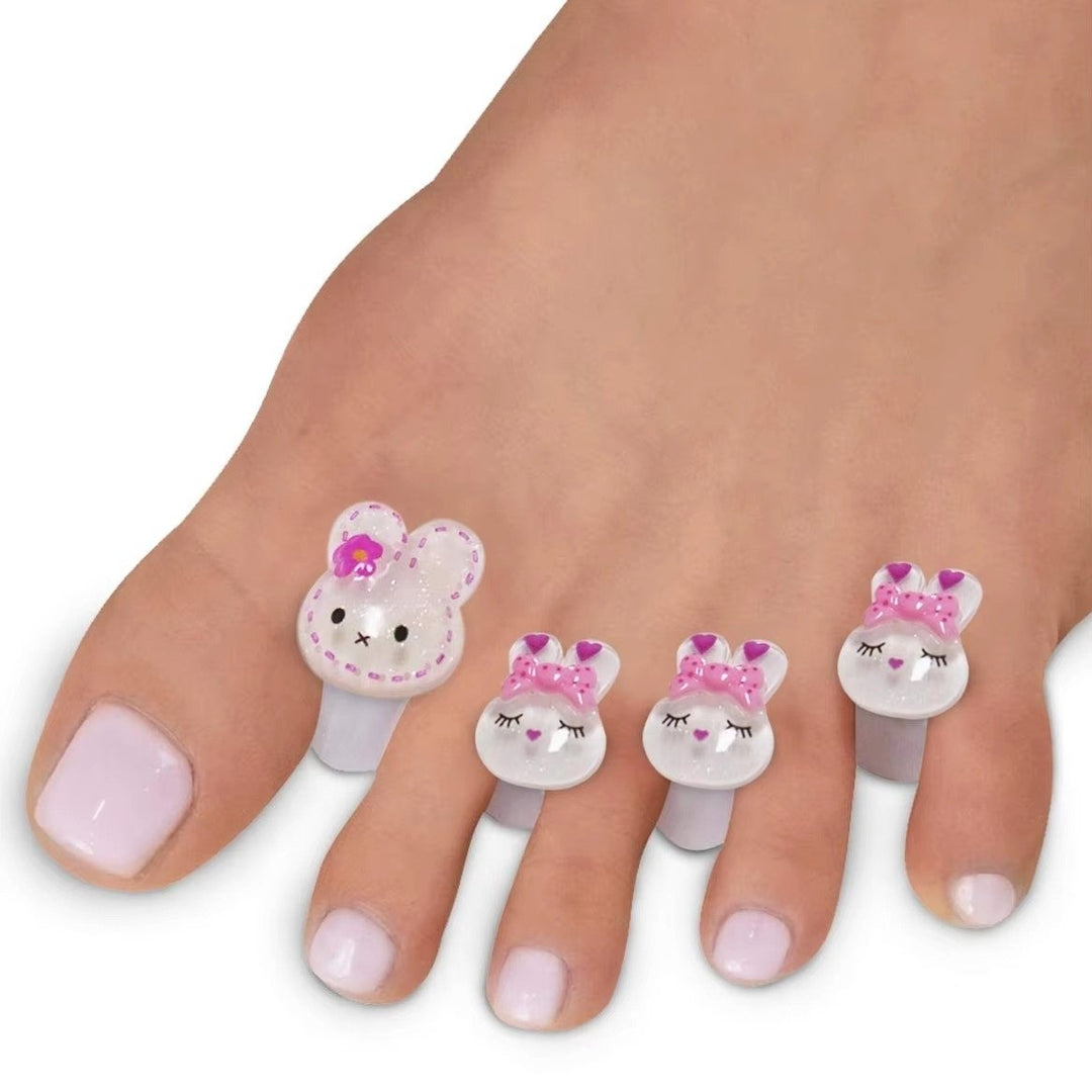 8PCS Toe Separators Set (Rabbits) for Nail Polish Pedicure Spacers Spreaders Stretchers Image 1