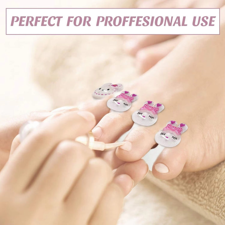 8PCS Toe Separators Set (Rabbits) for Nail Polish Pedicure Spacers Spreaders Stretchers Image 4