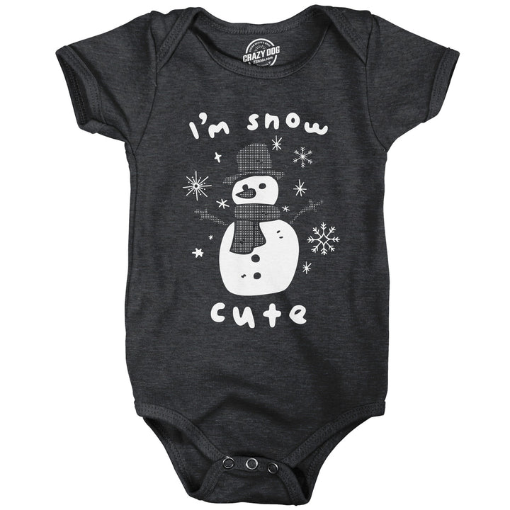 Im Snow Cute Baby Bodysuit Sarcastic Adorable Snowman Graphic Jumper For Infants Image 1