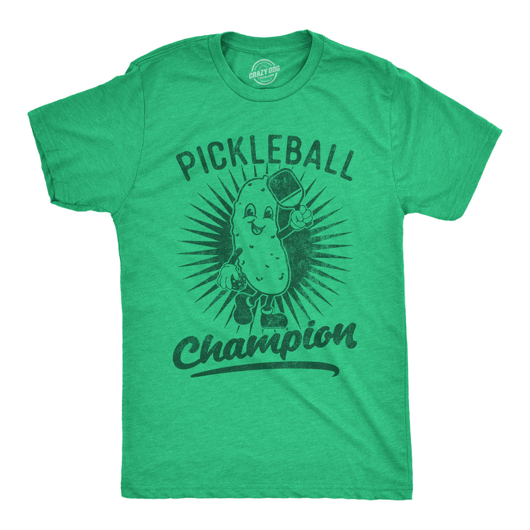 Mens Funny T Shirts Pickleball Champion Sarcastic Pickleball Lovers Graphic Novelty Tee For Men Image 1