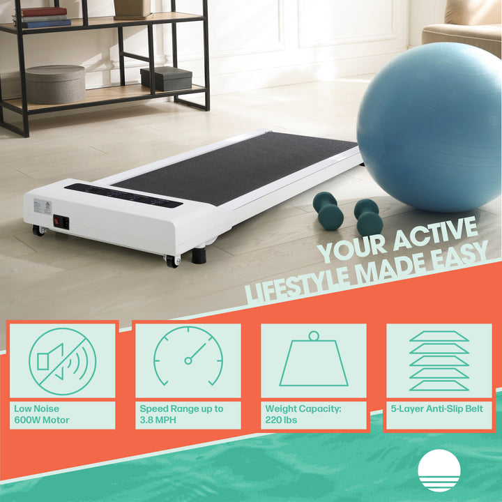 Walking Pad - Under Desk Treadmill - Walking Mat with Remote and LED Display - Portable Treadmills for Home or Office by Image 3