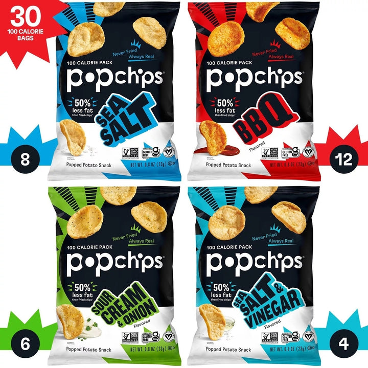 Popchips Variety Pack Chips 0.8 Ounce (Pack of 30) Image 3