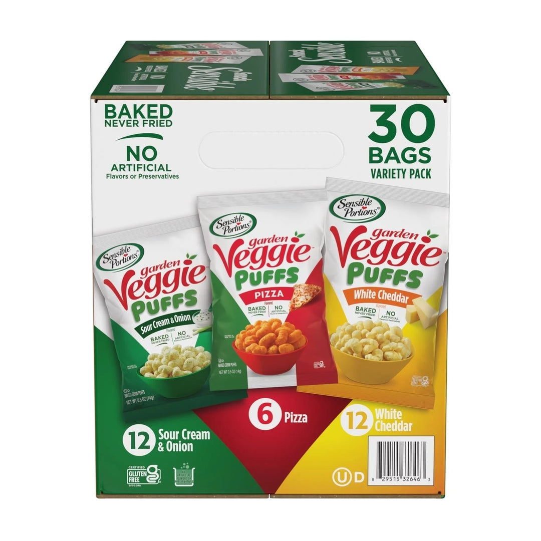 Sensible Portions Garden Veggie Puff Variety Pack 0.5 Ounce (Pack of 30) Image 4