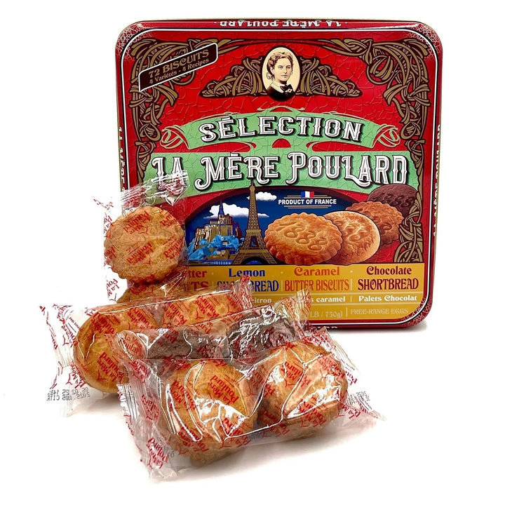 La Mere Poulard French Butter Cookies 4 Flavors 26.45 Ounce Image 1